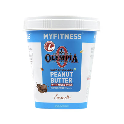 MYFITNESS High Protein Dark Chocolate Peanut Butter Smooth 510g | With Added Whey | 26g Protein for Muscle Building | Tasty Nut Butter Spread | Gluten Free | Zero Trans Fat | Smooth Peanut Butter