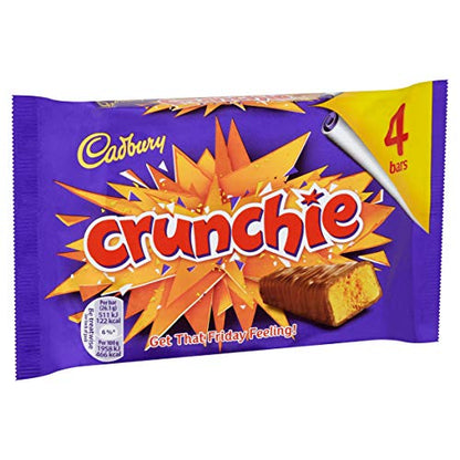 Cadbury Crunchie 4 Chocolate bar 104.4g - Honeycomb crunch