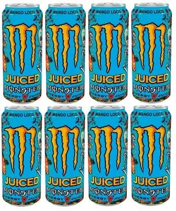 Monster Energy Mango Loco Drink 475ml Cans, (Pack of 12 Cans X 475ml) - "Mango Loco Frenzy!"