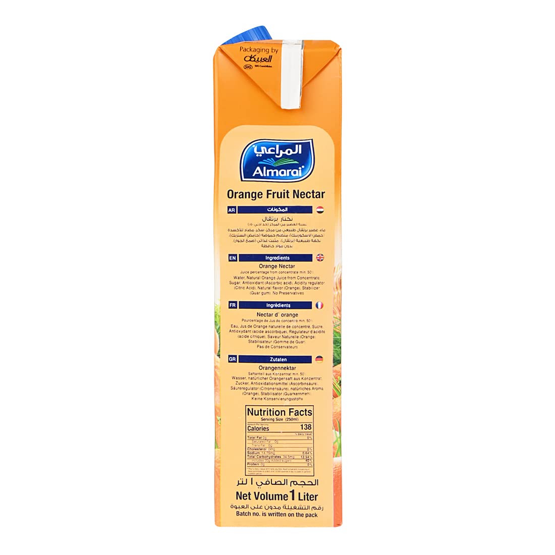 ALMARAI ORANGE NECTAR 1 LTR - Citrus Burst!