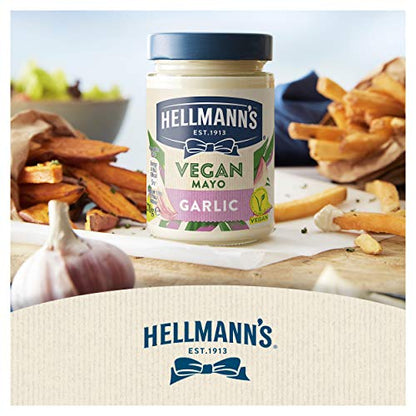 Hellmann's Vegan Mayonnaise Garlic, 270 g, Blue & White - Vegan garlic mayonnaise.