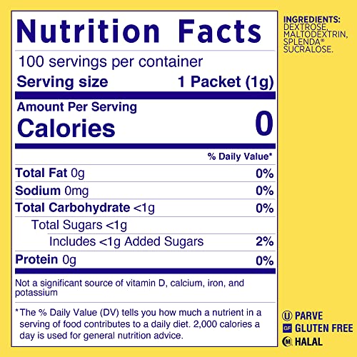 Splenda No Calorie Sweetener - 100 Sachets