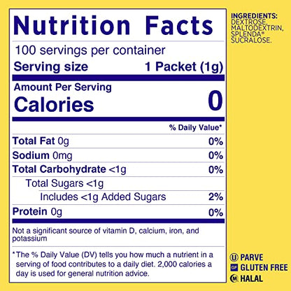 Splenda No Calorie Sweetener - 100 Sachets