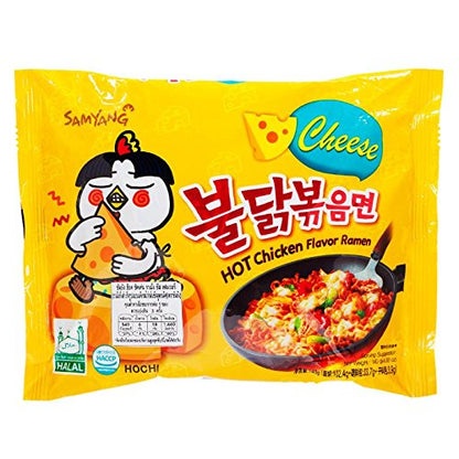 Samyang Hot Chicken Ramen Cheese Noodles, 5 X 140 grams