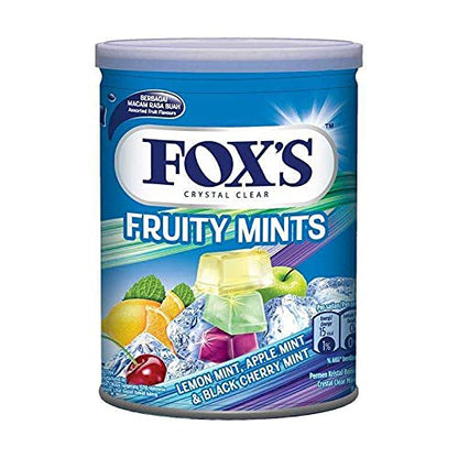 Fox's Crystal Clear Assorted Fruit Flavours 3 X 180g Berries, Fruit, Fruity Mints Tin Pack - Assorted fruit candy tin!