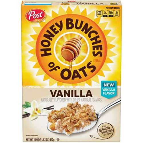 Post Honey Bunches of Oats with Vanilla Bunches, 510 g, Small - Vanilla bunches for a sweet start!