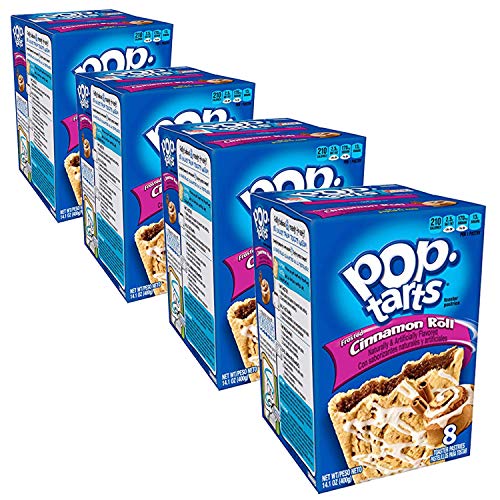 Pop Tarts Frosted Cinnamon Roll Pack of 4 Pouch, 4 x 400 g - "Cinnamon roll bliss!"