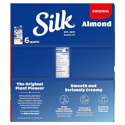 Silk Original Almond Beverage 60 Calories (Plant Based / Vegan Milk Alternative) 946 ml