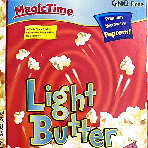 Magic Time Premium PopCorn Light Butter 3 Bags 240g - "Light Butter Popcorn Treat!"