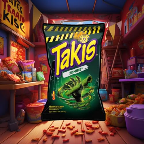 Takis Zombie 280g – Intense Heat and Bold Flavor, Spicy Corn Snack for Zombie Fans, Crunchy and Fiery Tortilla Chips