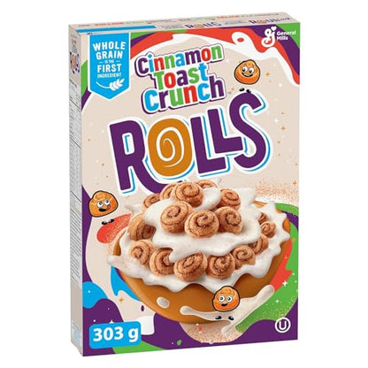 General Mills Cinnamon Toast Crunch Rolls Cereal, 303g - Enjoy the delicious taste of Cinnamon Toast Crunch Rolls