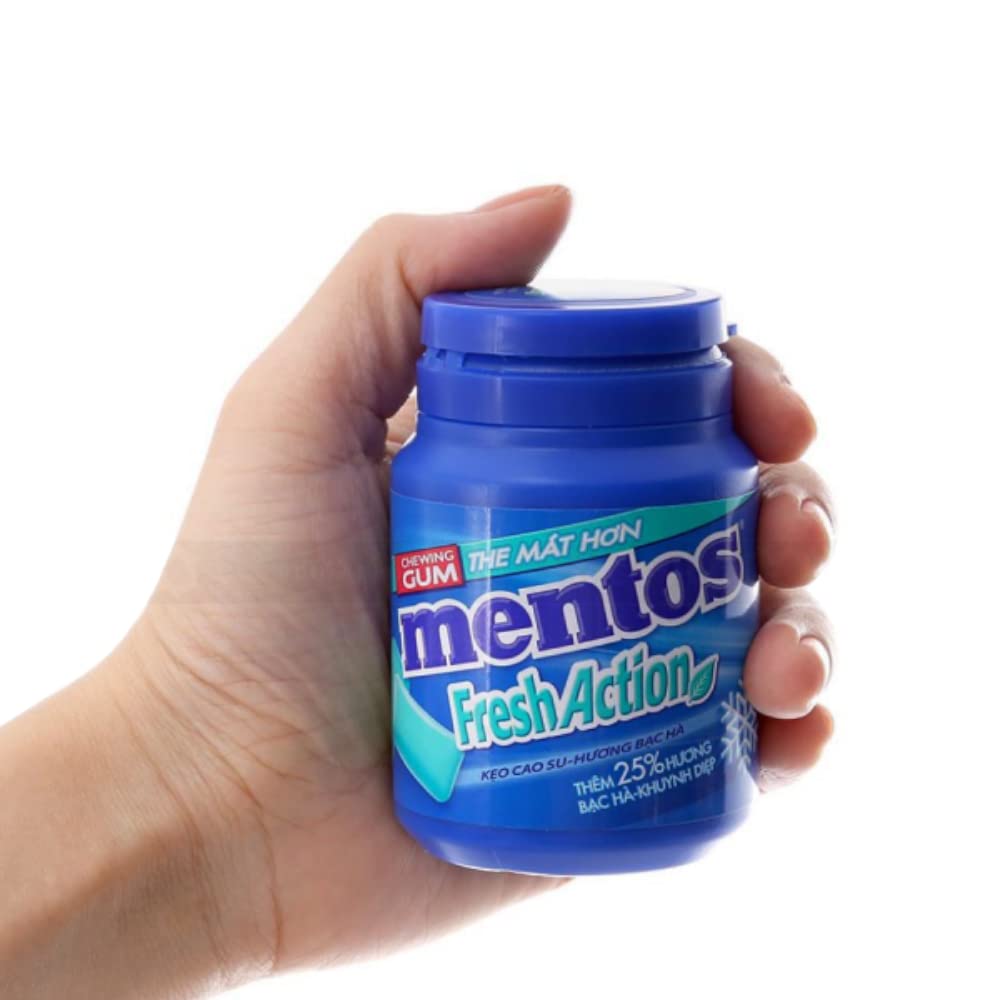 Mentos Pure Fresh Mint Sugar-free Gum, 2.1 oz / 61.25 g, 6 Pack - "Sugar-Free Mint Gum Pack!"