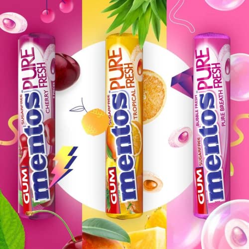 Mentos Sugarfree Pure Fresh, Bubble Fresh, 24 x 15.5 g - "Bubble Freshness!"