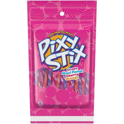 Pixy Stix Candy Filled Fun Straws Grape Maui Puch Cherry Orange 90.7g - "Fun-filled fruity straws!"