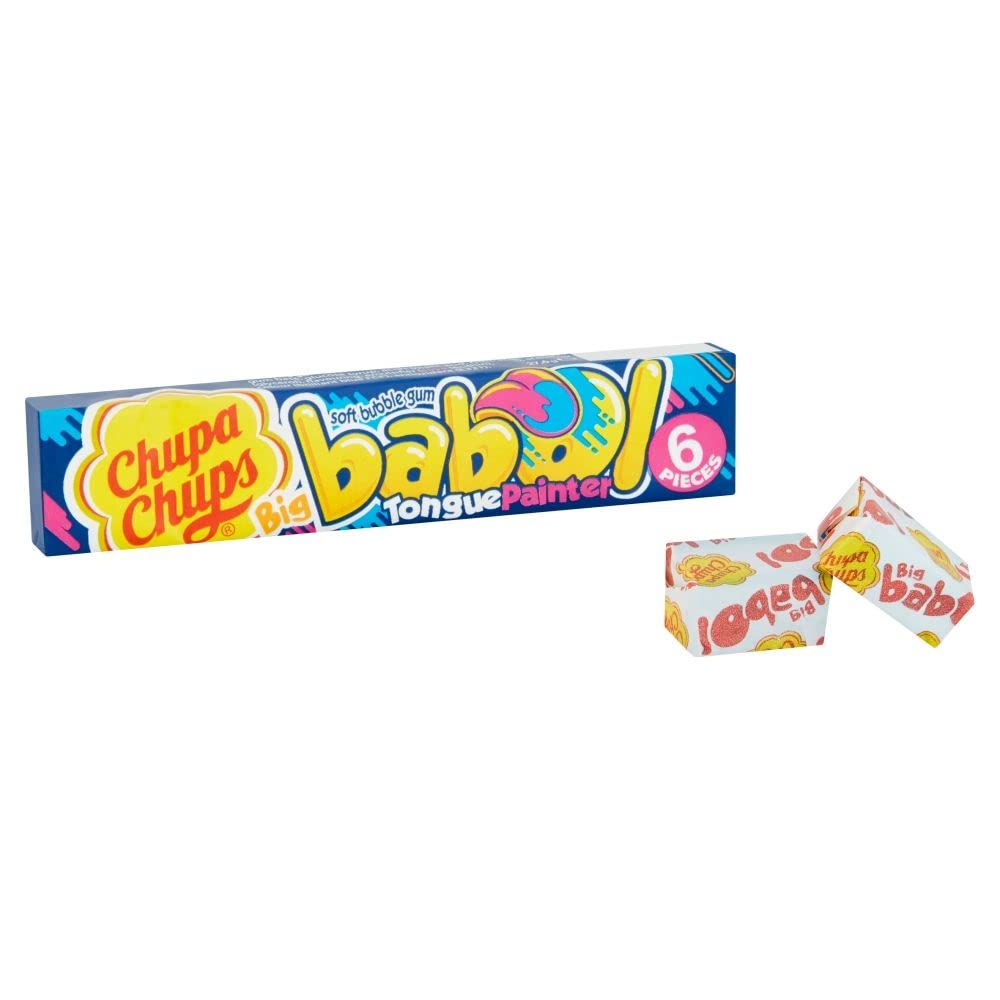 Chupa Chups Big Babol Tongue Painter Soft Bubble Gum 6 Pieces 27g - Tongue painter soft gum