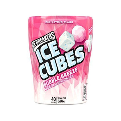 Ice Breakers Bubble Breeze Flavour (Ice Cubes Sugar Free Gum with Xylitol), 120g - Bubble Breeze flavor gum, sugar-free with xylitol, 120g.