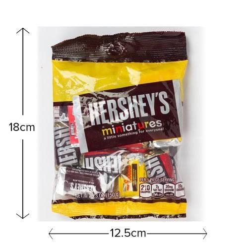 Hershey's Chocolates Miniatures, 150g - Assorted miniature chocolates, total weight 150g.