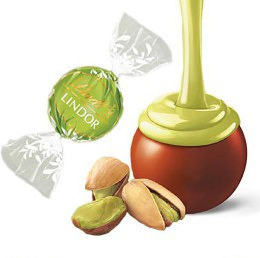 Lindt Lindor Pista Incomparably Delicate Melt of Lindor Truffles Combined With the Delicate Aromas of Pista Nuts This Truffles is Made With Fine Lindt Pista Milk Chocolate 200g