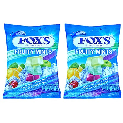 Fox's Crystal Clear Fruity Mint (125Gms (Pack of 2)) - Double fruity mint pack!