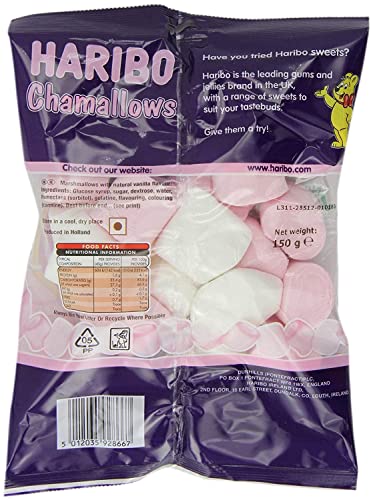 HARIBO Chamallows Pink & White, Share Size, 12 X 140 g - Bulk pack of pink and white marshmallows, perfect for sharing.