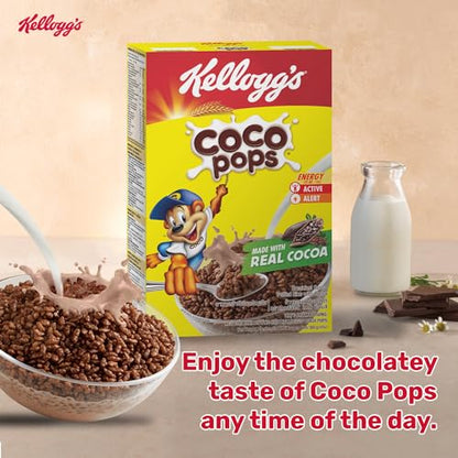 Kellogg's Coco Pops Breakfast Cereal - 400g - Chocolatey and crunchy Kellogg's Coco Pops Breakfast Cereal, 400g.