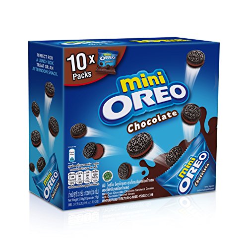 Oreo Mini Oreo Chocolate 10X Packs, 204 g, Blue & Brown, 10 Count (Pack of 1) - "Mini chocolate Oreo delight!"