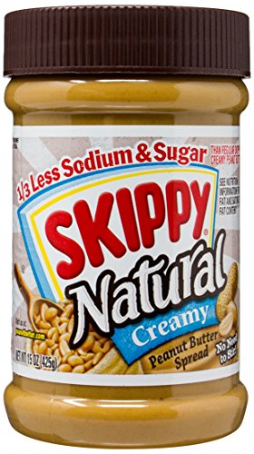 Skippy Natural Peanut Butter Creamy Less Sodium & Sugar