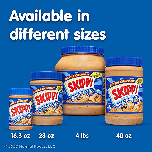 Skippy Peanut Butter, Reduced Fat Super Chunk, 16.3-Ounce Jars (Pack of 6)