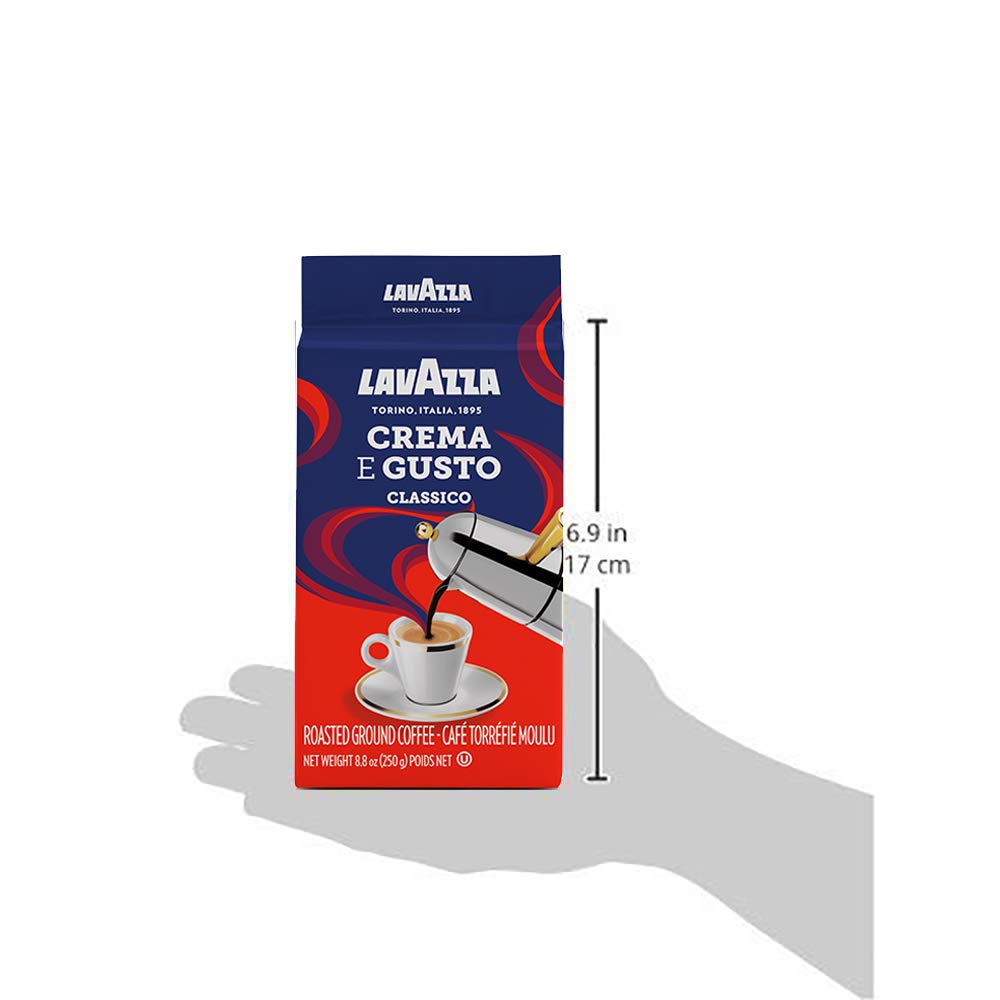 Lavazza 2 Pack Crema E Gusto Ground Coffee 8.8 Oz/250 g Each - "Crema E Gusto Duo!"