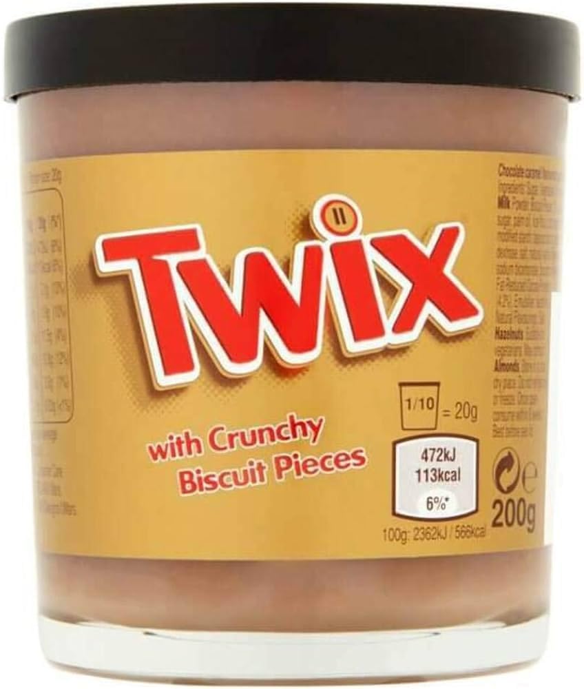 Twix Chocolate Caramel Flavoured Spread with Biscuit Pieces 200 g