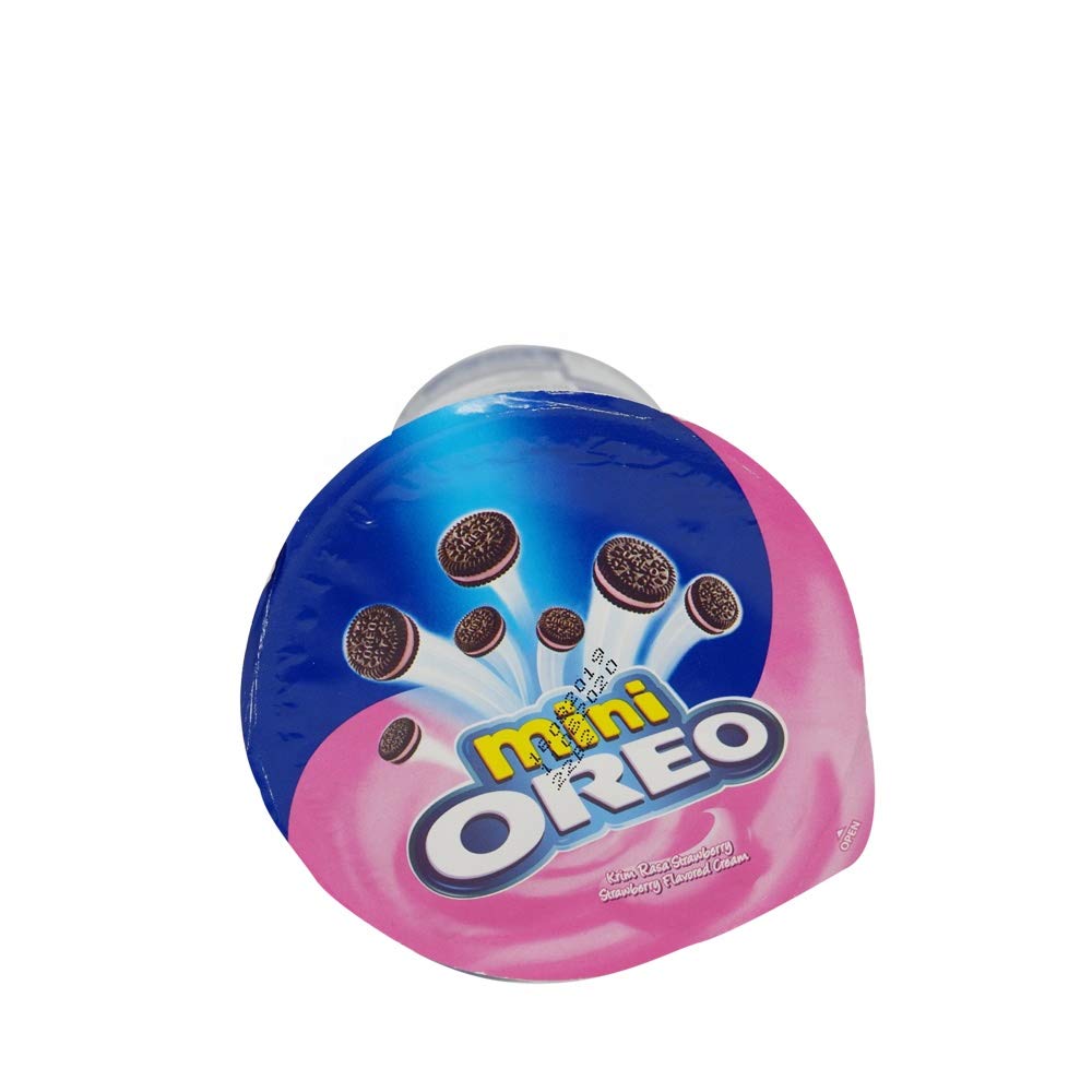 Oreo Mini Strawberry Flavoured Cream Biscuit Cup (Pack of 2) 67g - "Strawberry mini delight!"