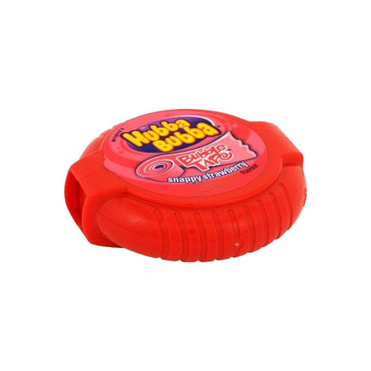 Hubba Bubba Mega Long Snappy Strawberry Pack of 2 Pouch, 2 x 56 g - Double the strawberry bubble tape fun, 56g each.