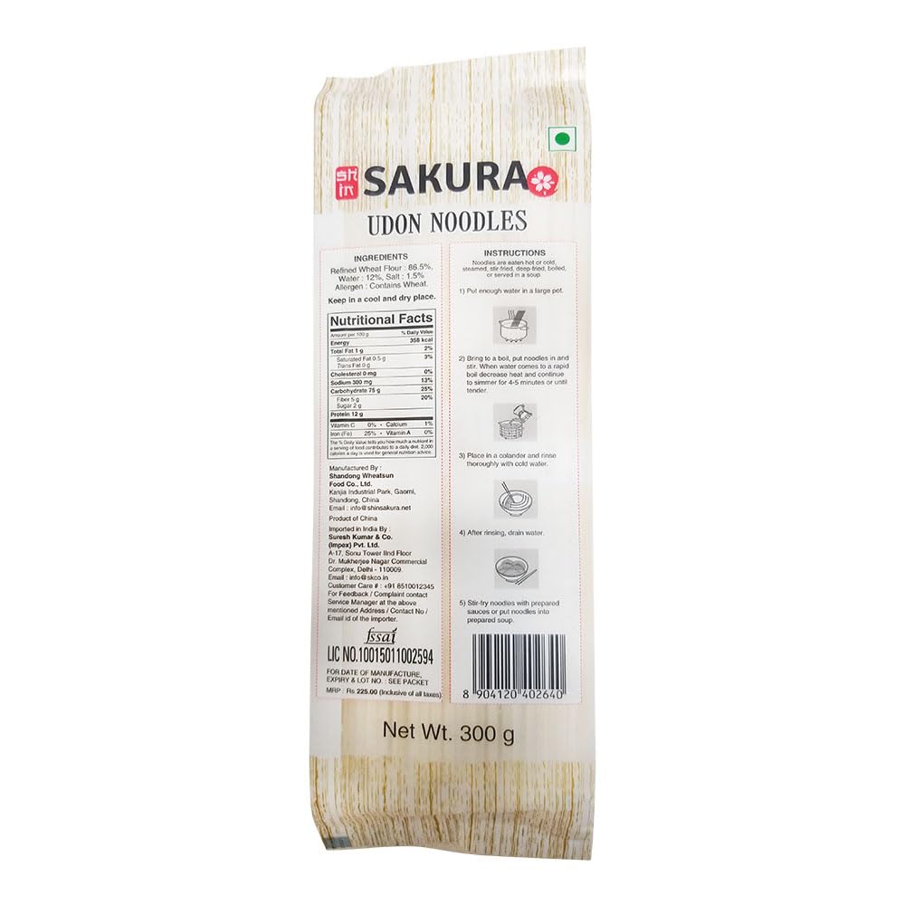 Sakura Udon Noodles, Pack Of 2, Vegetarian, 300 grams