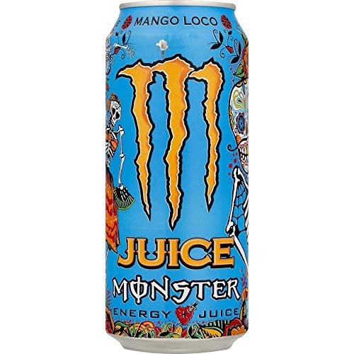 Monster Mango loco Energy Drink 500ml can , (Pack of 5 Cans X 500ml Each) - "Mango Loco Delight!"