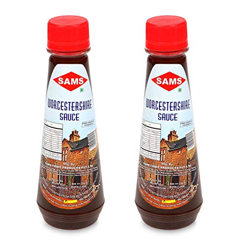 Sams Worcester Shire Sauce 190 grams Pack of 2 Sweet Sauce for Delicious Cooking recipes Used in Home Kitchen Pantry Canteen Hotel Chef