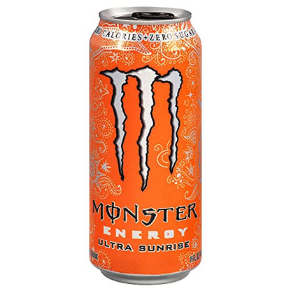 Monster Energy Ultra Sunrise Zero Calorie Energy Drink Pet Bottle, 500 ml - "Sunrise Energy Blast!"