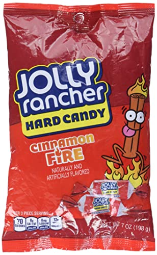 Jolly Rancher Cinnamon Fire! Hard Candy-Peg Bag 7-Ounce Bag - Spice up your day with Jolly Rancher Cinnamon Fire! Hard Candy, 7 oz peg bag.