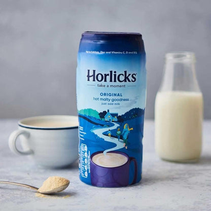 Horlicks Take a Moment Original 500gm - Rich & Nourishing Malt Drink for Instant Energy and Wellness Boost - Original malt drink for a rich, nourishing boost, 500g.