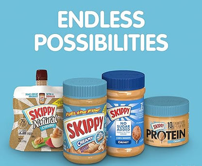 Skippy Natural Peanut Butter, Crunchy, 462g