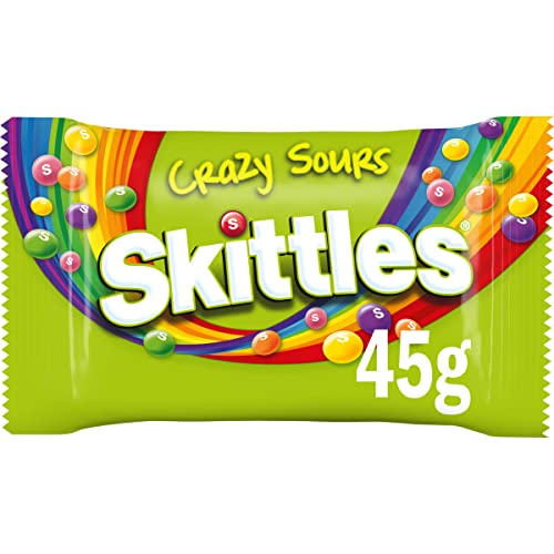 Skittles Crazy Sour Flavour Candy, 45 g