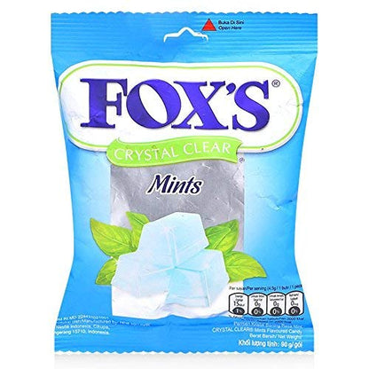 Nestle Fox's Crystal Clear Mints Candies, 90 Grams - "Fox's Crystal Clear Mints - 90g of Refreshing Minty Goodness!"