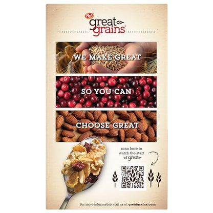 Great Grains Cranberry Almond Crunch Cereal, 396g - A perfect blend of cranberries and almonds for a crunchy start.