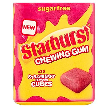 Starburst Sugar Free Strawberry Cubes Chewing Gum 30 Piece (Imported), 69g