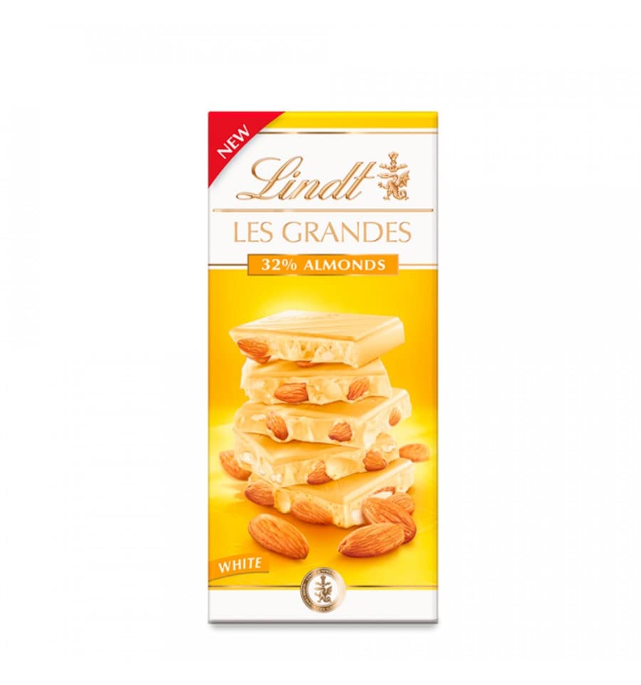 LINDT LES GRANDES ALMONDS WHITE CHOCOLATE 150G