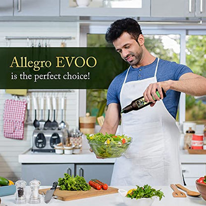 ALLEGRO Extra Virgin Olive Oil Bottle, 250 ml/229g - Pure & Fresh!