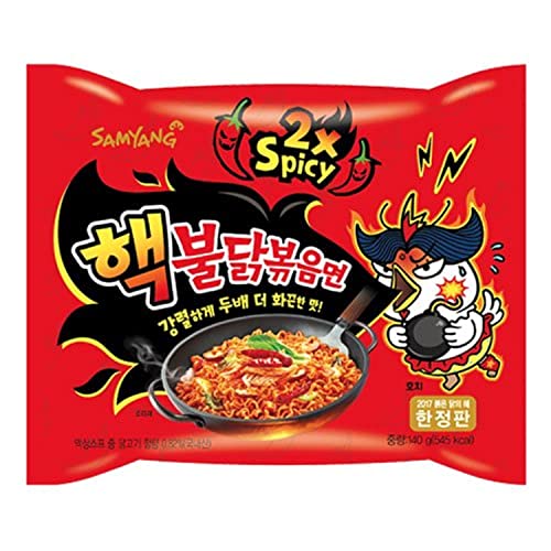 Samyang Hot Chicken Ramen 2X Spicy Noodles, 140 grams