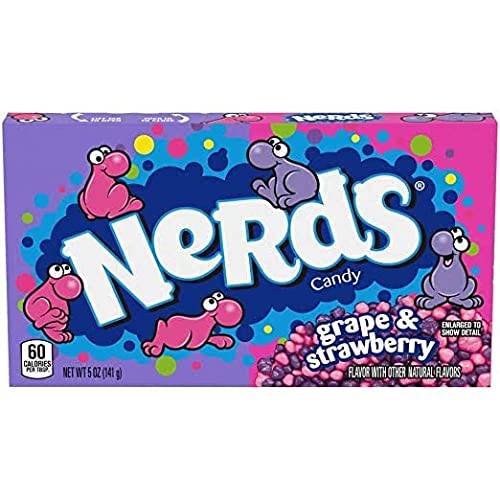 Nestle Nerds Grape & Strawberry Video Box 141 Gms - "Nerds Grape & Strawberry - 141g Video Box of Tangy Crunchy Candy!"