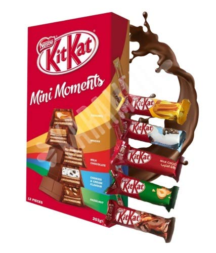 Nestlé Kitkat Mini Moments Milk Chocolate, 12Pcs, Pack Of 1, Multicolour - 203 Gm - Indulge in a moment of sweetness with Nestlé Kitkat Mini Moments Milk Chocolate, 12Pcs, Pack Of 1, Multicolour - 203 Gm.