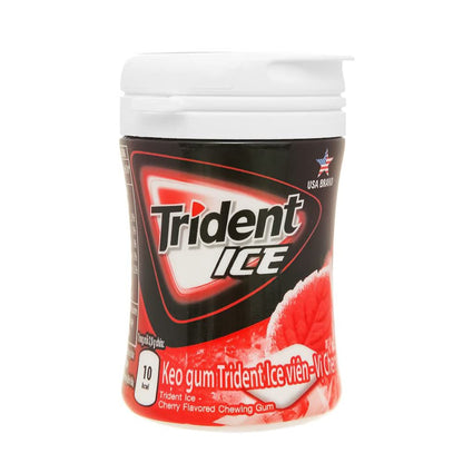 Trident Ice Cherry Flavor Chewing Gum, 1.9 oz ℮ 56 g, 6 Pack