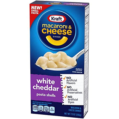 Kraft Macaroni and Cheese Dinner, White Cheddar Pack of 4, x 206 g - "White Cheddar Pack!"